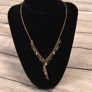 Lia Sophia Jewelry - Purple, Green and Gold Statement Necklace Lia Sophia Jewelry - Purple, Green and Gold Statement Necklace